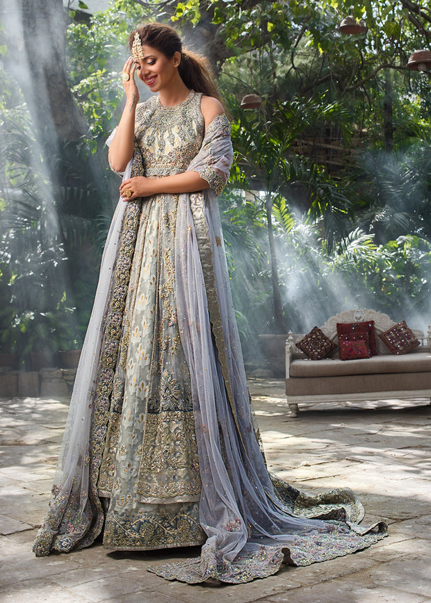 white silver lehenga 