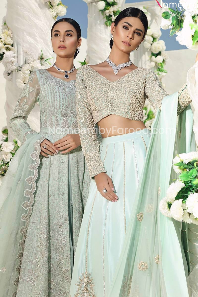 white silver lehnga