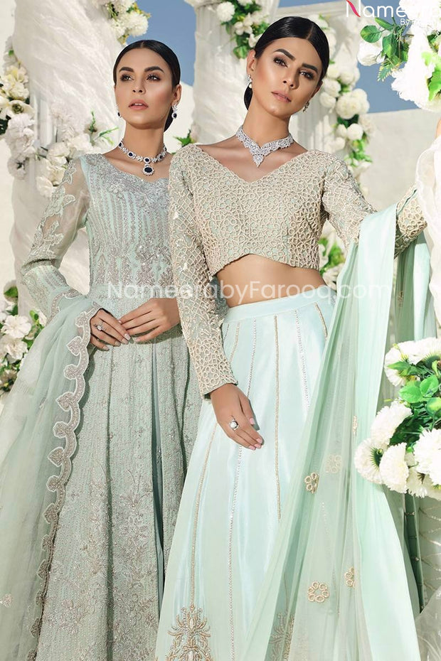 white silver lehnga