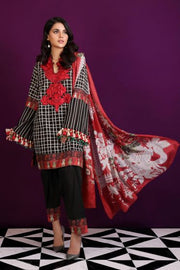 Beautiful designer woven dress for casual wear in black color 