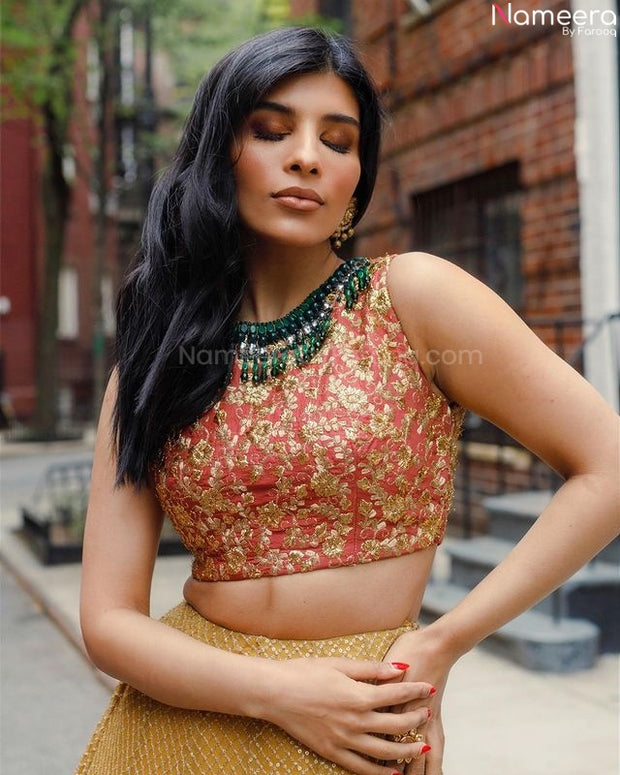 yellow bridal lehenga choli