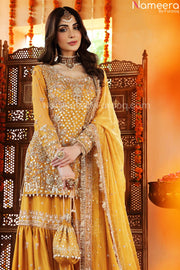 Embroidered Designer Sharara Suit for Bride #BN847