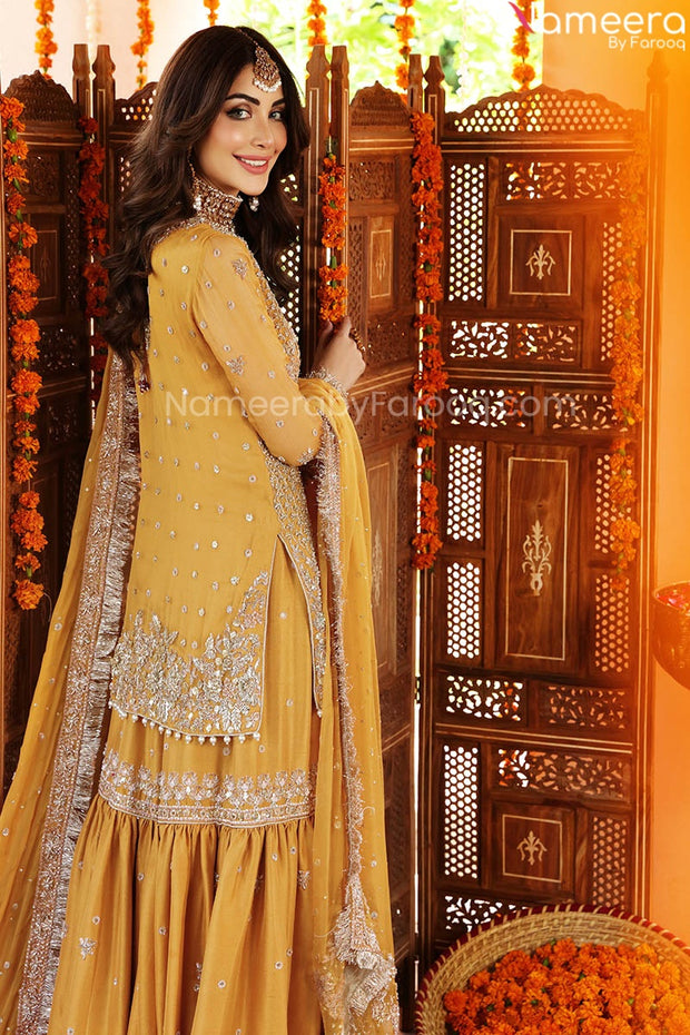 Embroidered Designer Sharara Suit for Bride #BN847