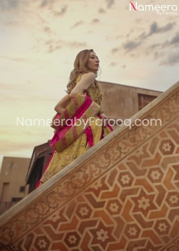yellow embriodered dress