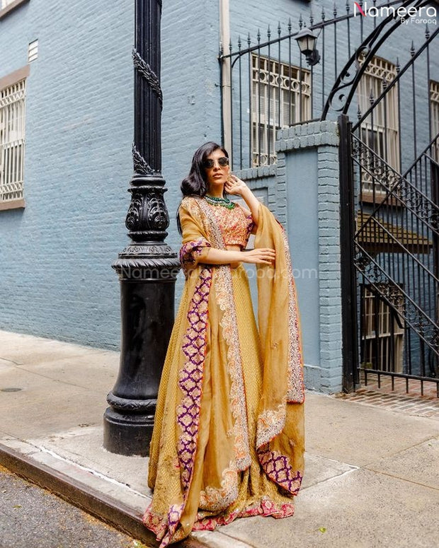 yellow lehenga choli