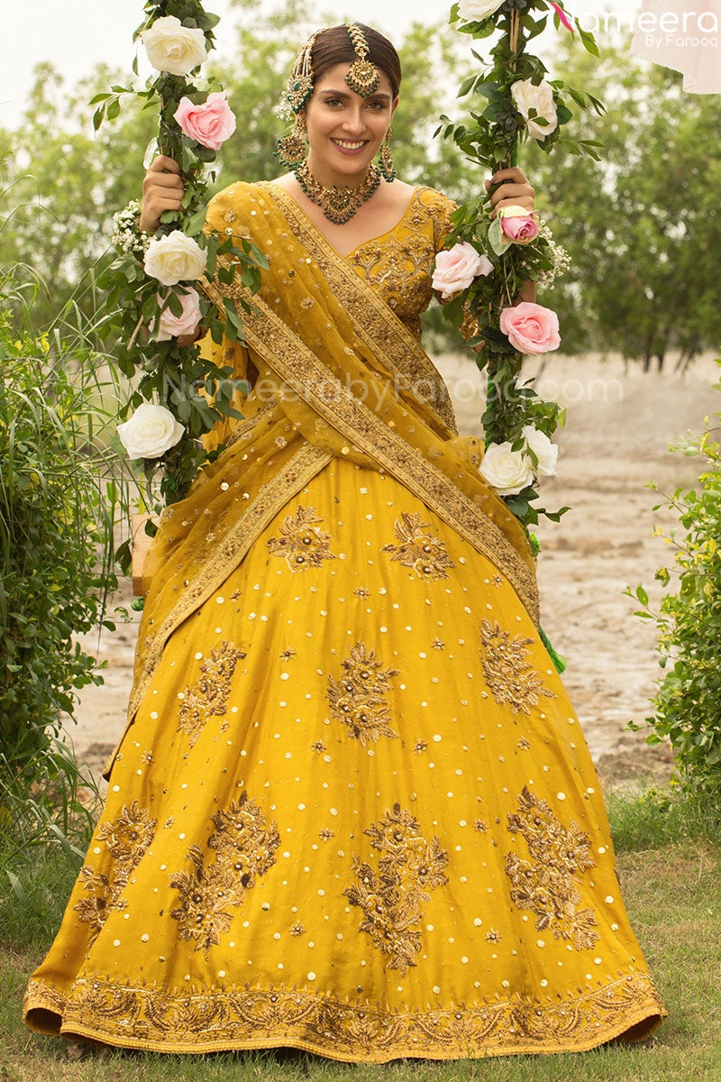 yellow lehenga choli