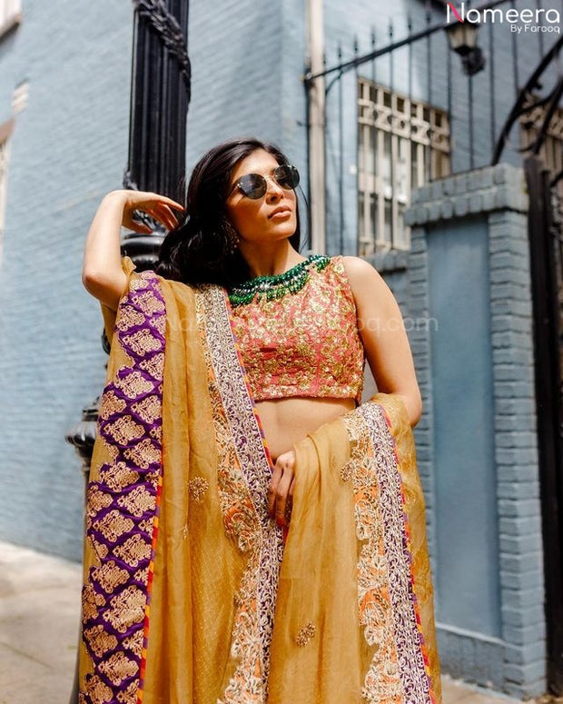 yellow lehenga choli online