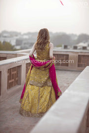 yellow lehenga dress