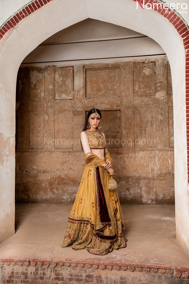 yellow lehnga