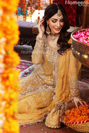 Embroidered Designer Sharara Suit for Bride #BN847