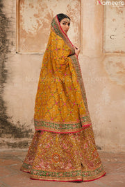 yellow wedding lehenga