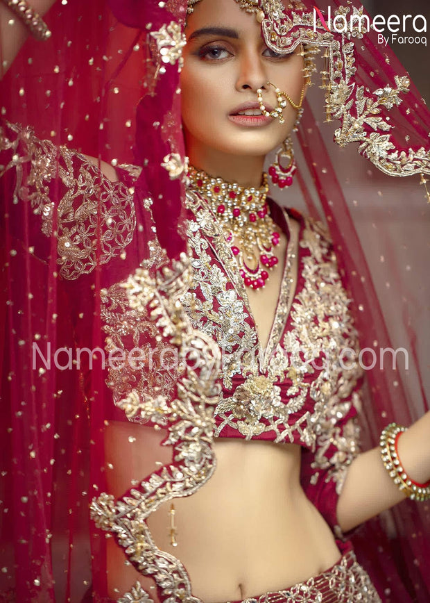 zardosi work bridal lehnga online